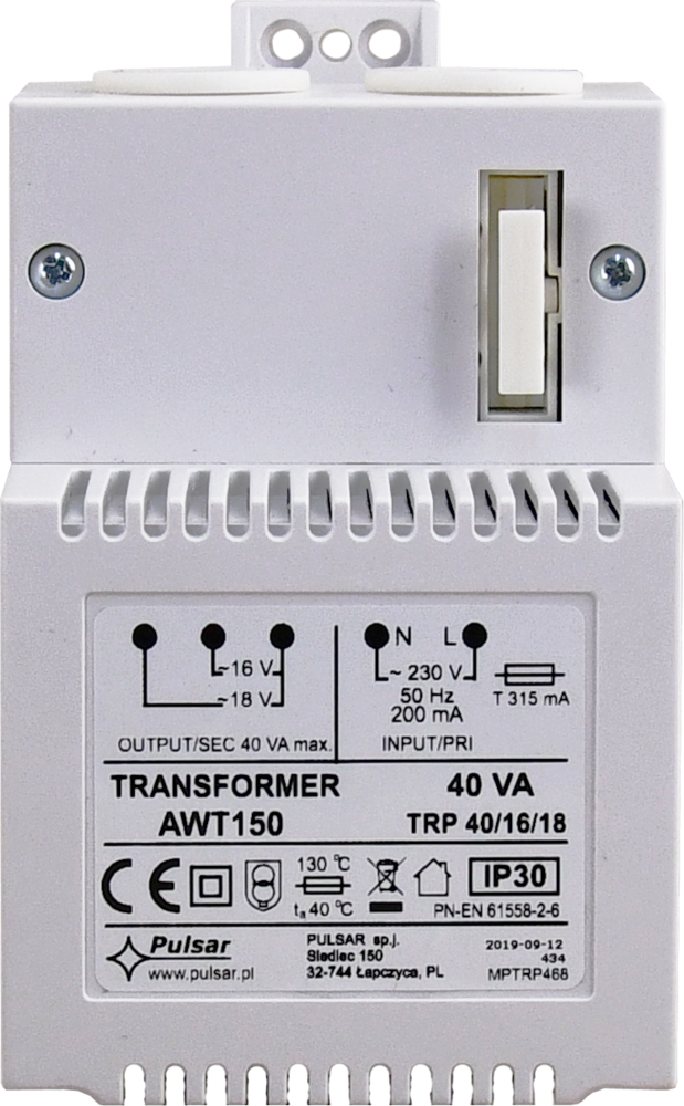 Transformator TRP 40VA/16V/18V AWT150 PULSAR