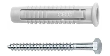 kołek FX 10x50 z&nbsp;kołnierzem z&nbsp;wkrętem 7x65mm (opak.25szt.) 910FXK