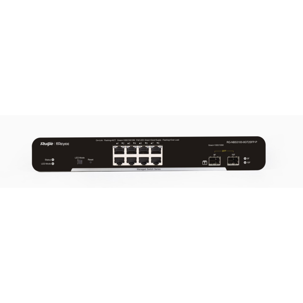 Switch POE zarządzalny 10-portowy gigabit warstwa 2 RG-NBS3100-8GT2SFP-P Reyee