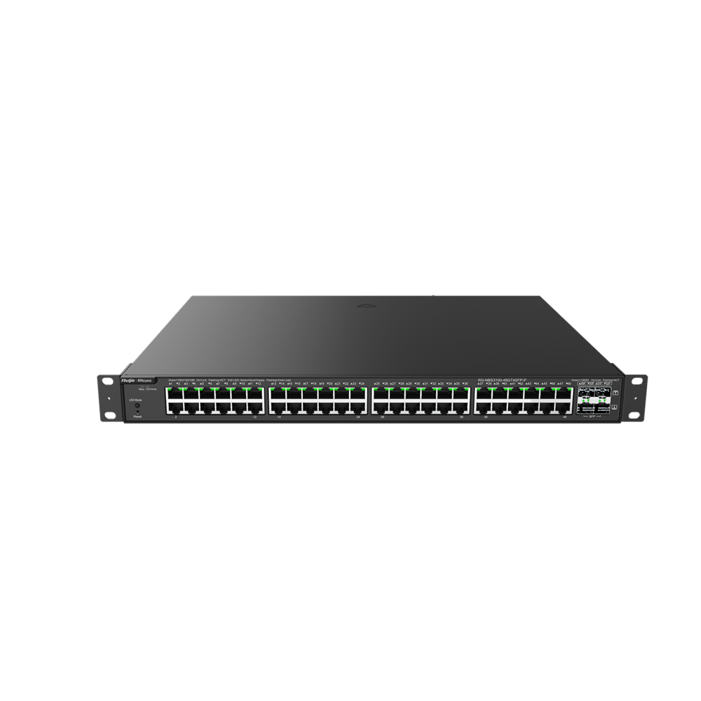 Switch POE zarządzalny 52-portowy gigabit, warstwa 2 RG-NBS3100-48GT4SFP-P Reyee