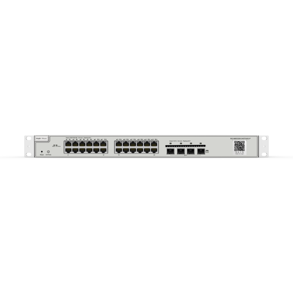Switch POE zarządzalny 24-portowy gigabit warstwa 2 RG-NBS3200-24GT4XS-P Reyee