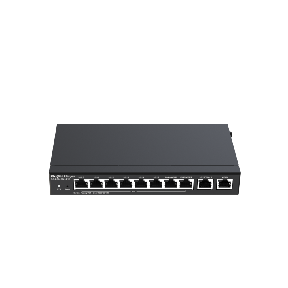 10-portowy wysokowydajny router biurowy PoE zarządzany w chmurze RG-EG310GH-P-E Reyee