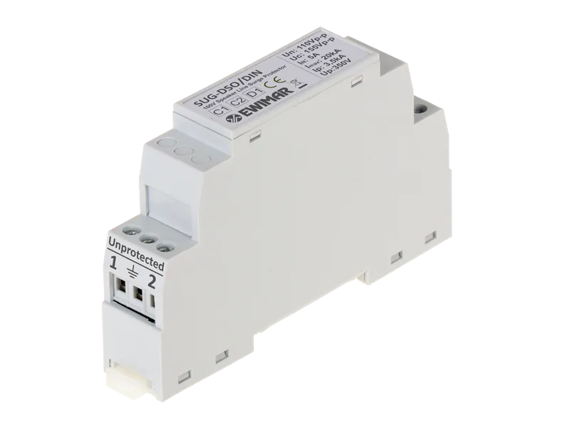 Ogranicznik przepięć linii głośnikowych 100V w systemach DSO SUG-DSO/DIN Ewimar