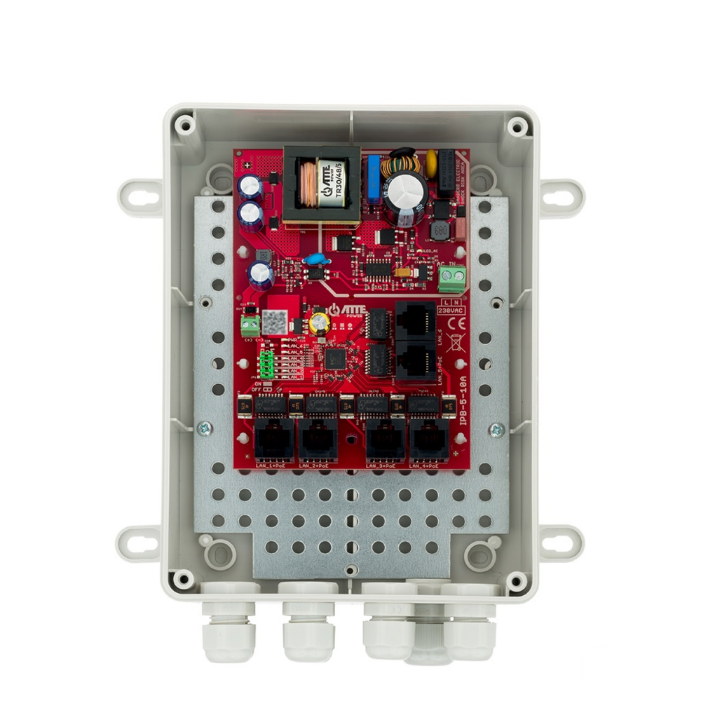 Zestaw do 5 kamer IP switch PoE 5P+1UP IPB-5-10A-M2 ATTE