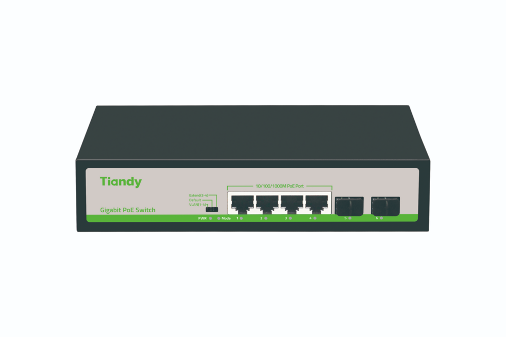 Switch Poe 4 portowy SFP TC-P3S06 SPEC:H/0402/AT/60 Tiandy
