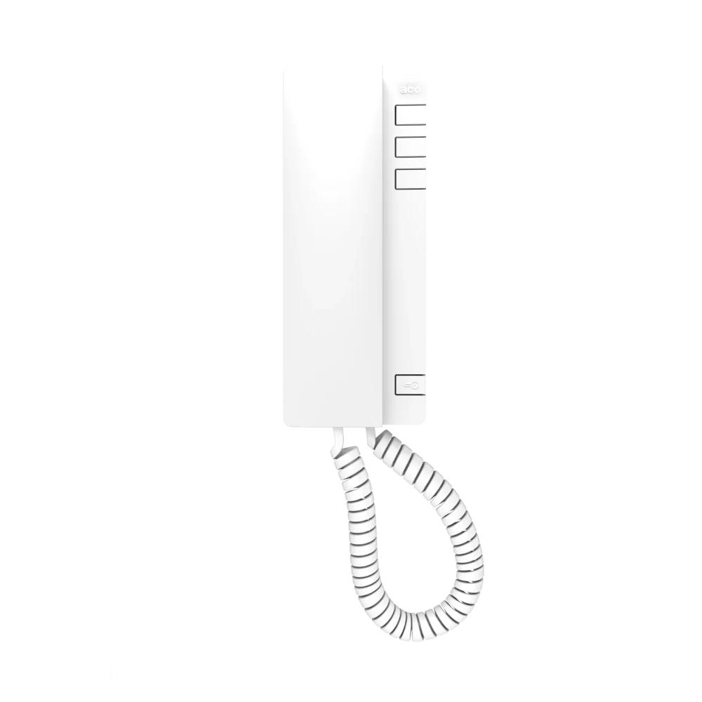 Unifon cyfrowy UP940 2-żyłowy, 4 przyciski funkcyjne, biały ACO