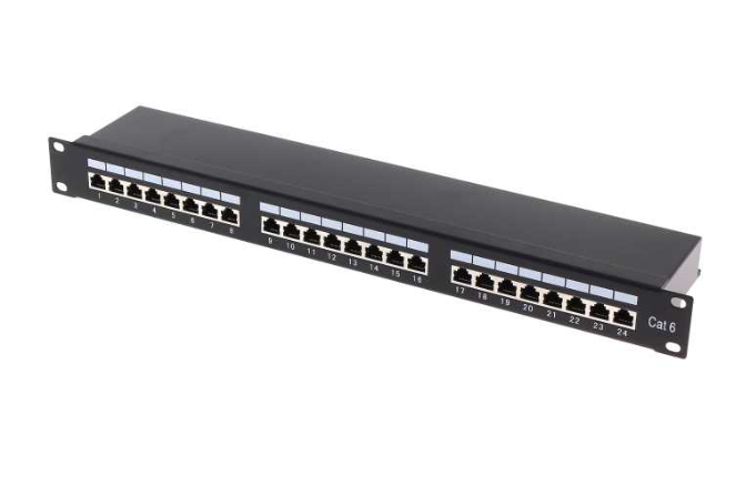 Patch panel RJ-45 PP-24/RJ6-C/FTP-S