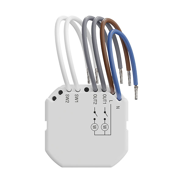Sterownik dwukanałowy 230 V AC z pomiarem mocy, dopuszkowy ASW-220