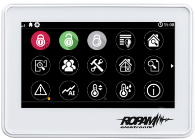 Panel dotykowy 4,3" TFT LCD, TPR-4W pojemnościowy, złącza rozłączne, biały, Ropam