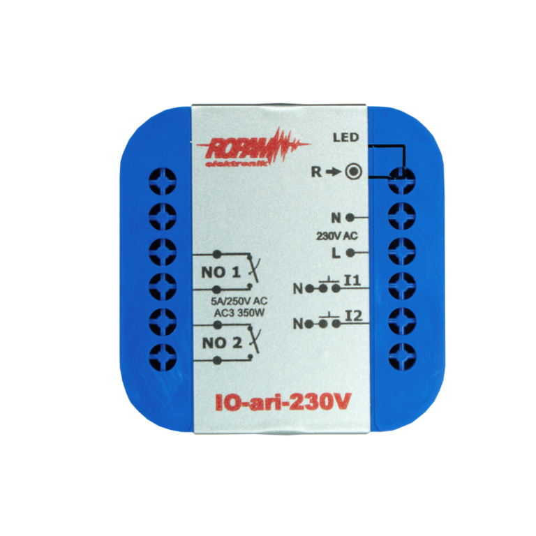 Bezprzewodowy sterownik 230VAC, IO-ari-230V dopuszkowy, dwukanałowy, Ropam