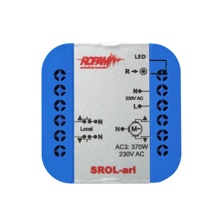 Bezprzewodowy sterownik rolet, SROL-ari dopuszkowy, 230VAC, Ropam