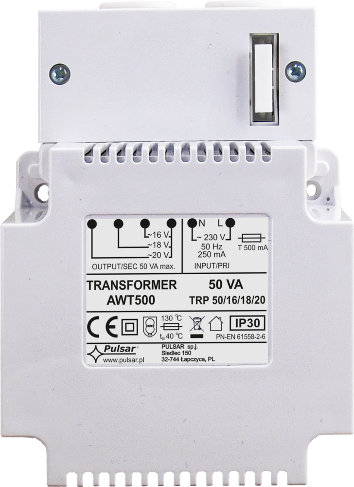 Transformator TRP 50VA/16V/18V/20V AWT500 PULSAR