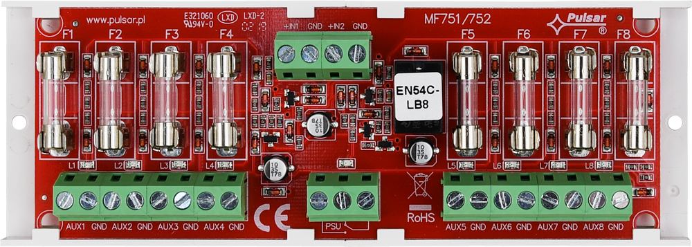 LB8/0,5A/FTA moduł bezpiecznikowy EN54C EN54C-LB8 PULSAR