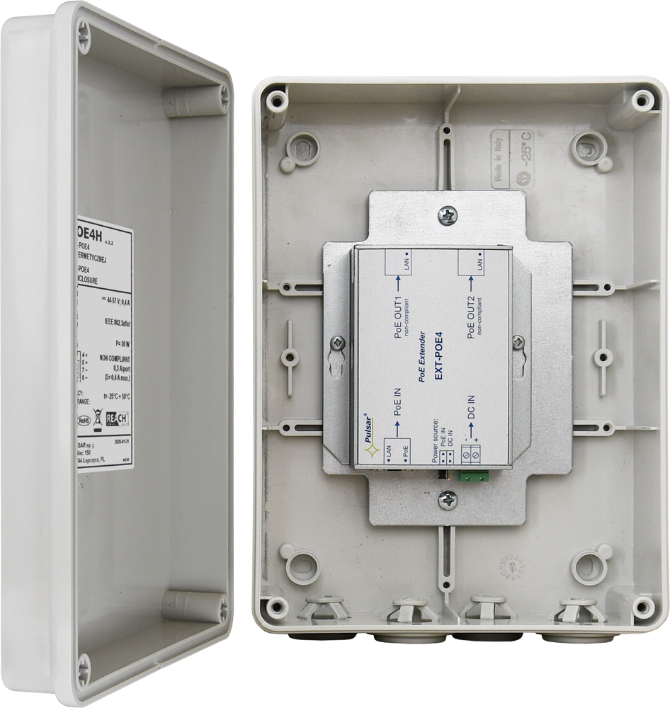 Extender EXT-POE4 w obudowie hermetycznej
