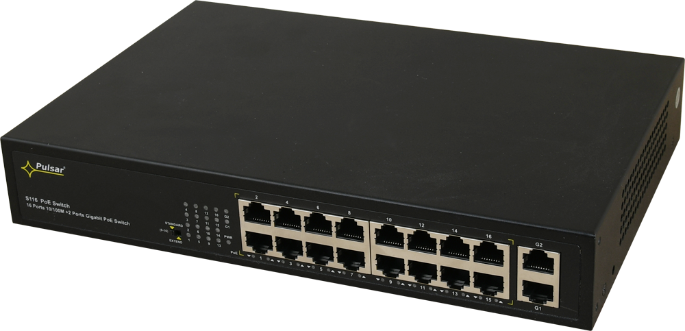 Switch PoE 16 portowy bez zasilacza S116WP PULSAR