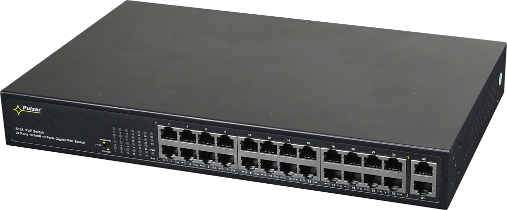 Switch PoE 24 portowy do 24 kamer IP S124 PULSAR