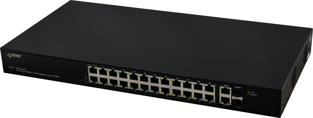 Switch PoE 24 portowy do 24 kamer IP SF124 PULSAR