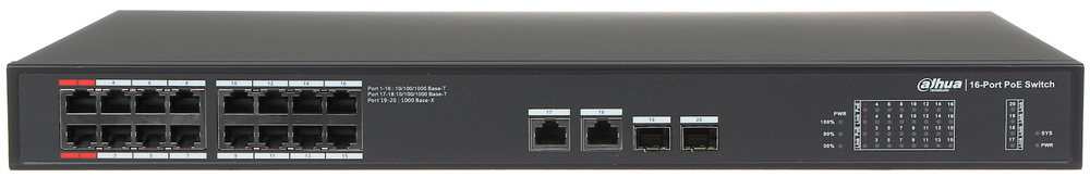 Switch PoE 16 portowy PFS3220-16GT-240-V2 DAHUA