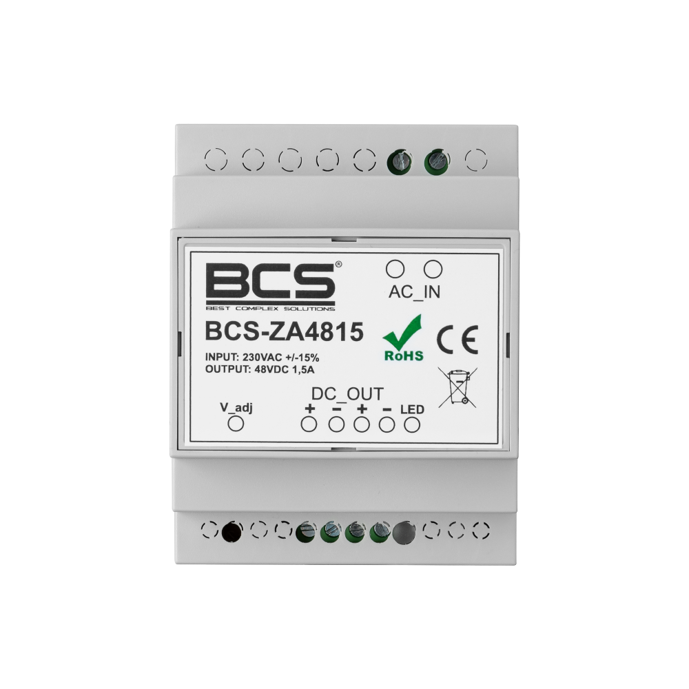  Zasilacz sieciowy BCS-ZA4815