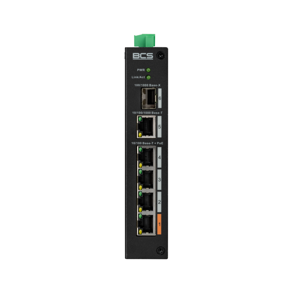 5 portowy niezarządzalny switch (PoE) BCS-L-SP0401G-1SFP(2)