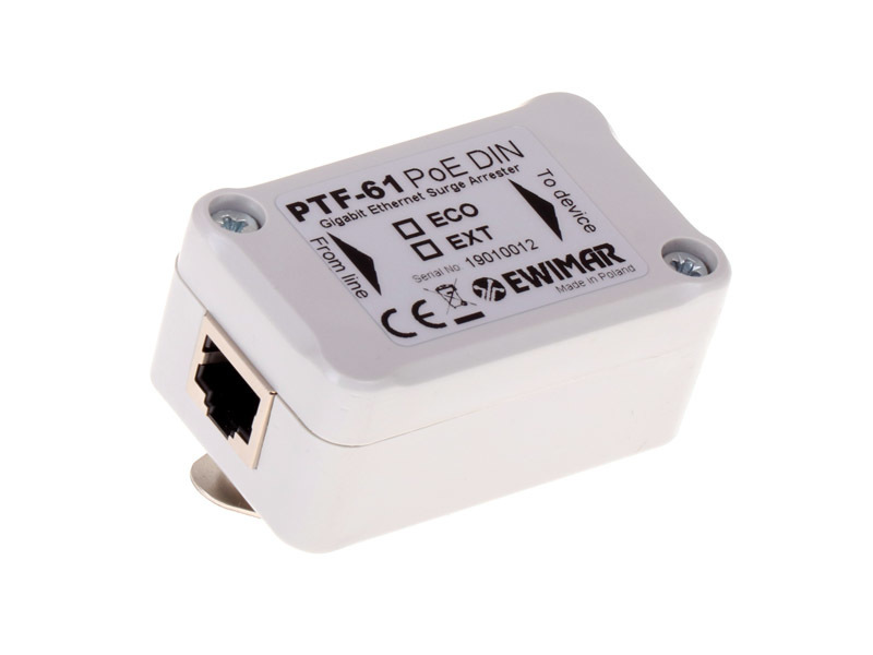 Ogranicznik przepięć sieci LAN gigabit ethernet na szynę DIN