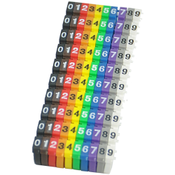 Oznaczniki kabli 0-9 PK027ZOL ALANTEC