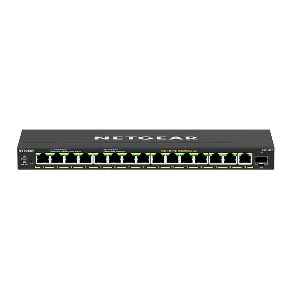 Switch gigabitowy PoE 15 portowy GS316EPP-100PES NETGEAR