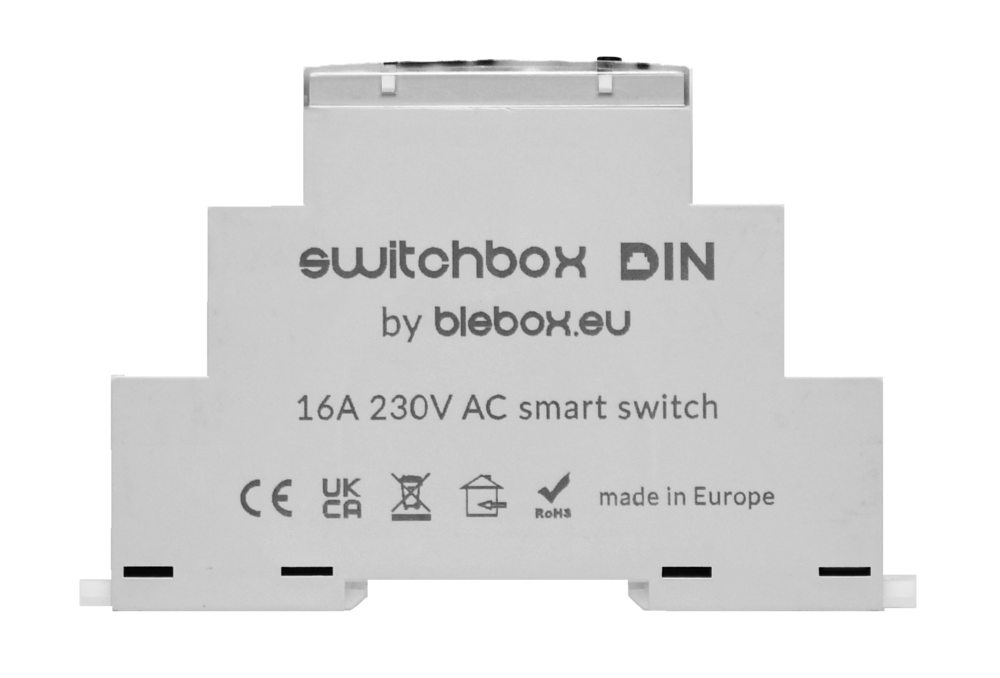 Montaż na szynie SWITCHBOX DIN BleBox