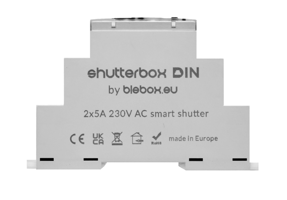Montaż na szynie SHUTTERBOX DIN BleBox