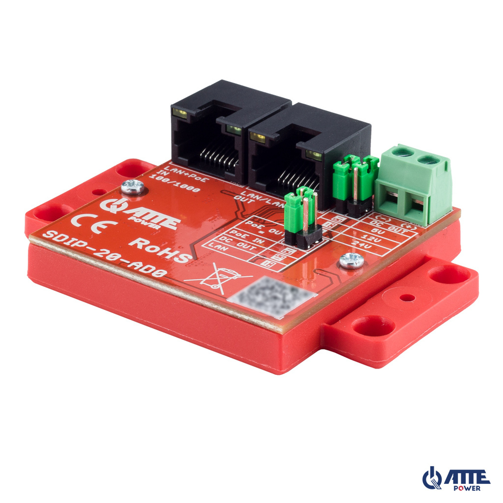 Adapter PoE Gigabit Ethernet obniżający napięcie Vout 5V/12V/24V