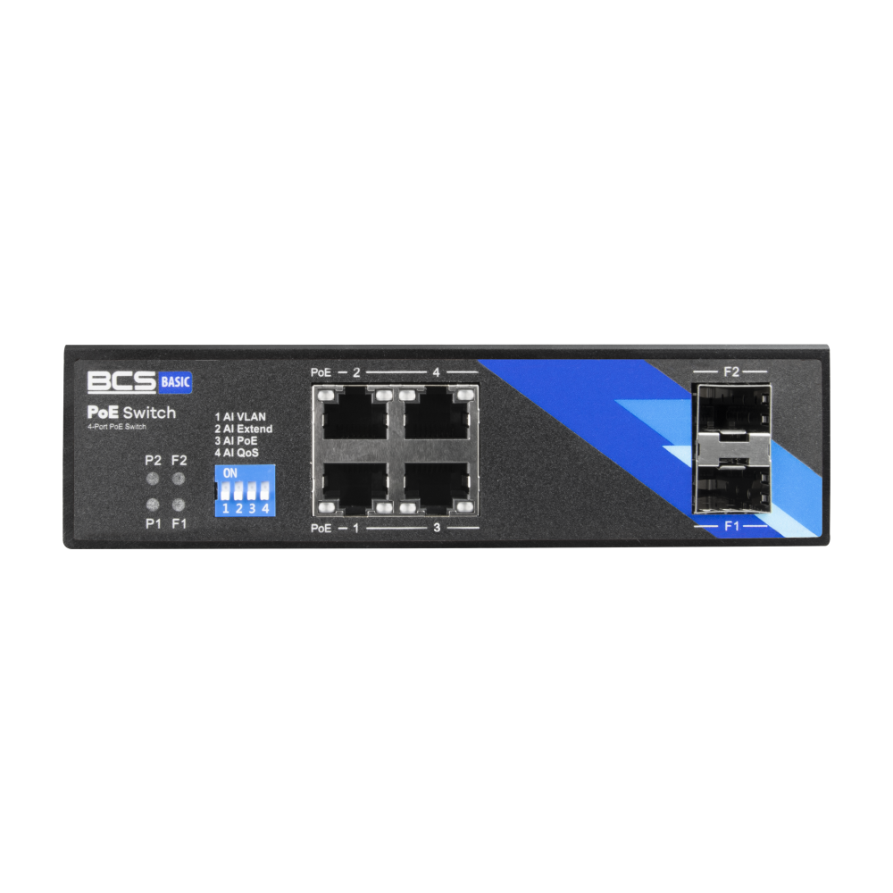Switch 4 portowy PoE BCS-B-ISP04G-2SFP BCS