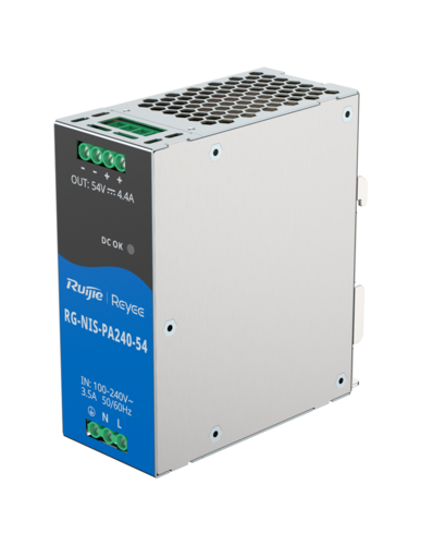 Zasilacz AC/DC 240W na szynę DIN do przełącznika przemysłowego RG-NIS-PA240-54 Reyee