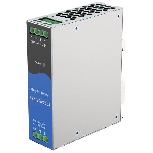 Zasilacz AC/DC 120W na szynę DIN do przełącznika przemysłowego RG-NIS-PA120-54 Reyee
