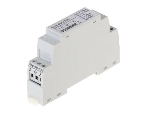 Ogranicznik przepięć linii głośnikowych 100V w systemach DSO SUG-DSO/DIN Ewimar