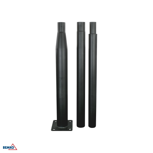 Słup do monitoringu składany 3M 160X160MM FI60MM Czarny Bemko