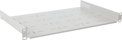 Półka doczołowa 1U z podporą tylną, 445x305 RAPD-1U305-G szara