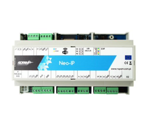Centrala alarmowa, Neo-IP-D9M WiFi, 2 strefy, obudowa DIN, Ropam