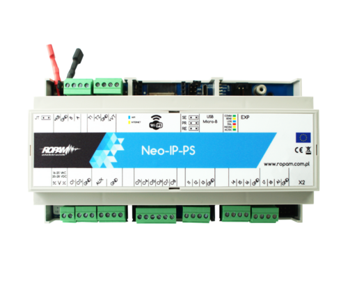 Centrala alarmowa, Neo-IP-PS-D9M WiFi, z zasilaczem, obudowa DIN, Ropam