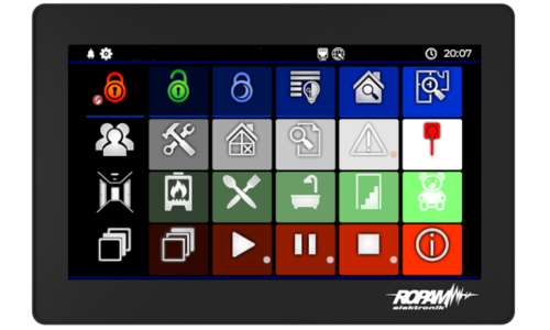 Panel dotykowy 7" TFT LCD, TPR-7B pojemnościowy, stałe złącza, czarny, Ropam
