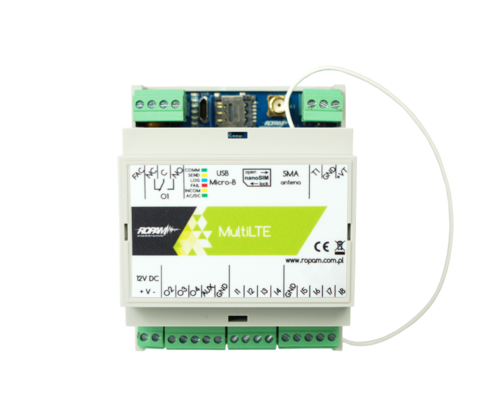 Moduł komunikacyjny LTE(2G/4G), MultiLTE-RF-D4M 12VDC, obudowa DIN 4M, Ropam