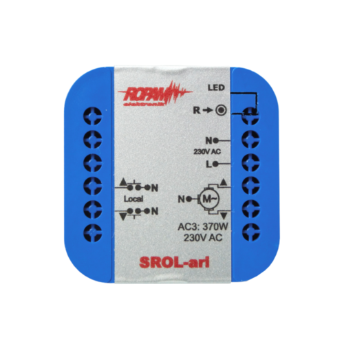 Bezprzewodowy sterownik rolet, SROL-ari dopuszkowy, 230VAC, Ropam