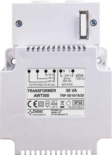Transformator TRP 50VA/16V/18V/20V AWT500 PULSAR