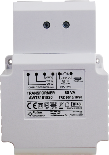 Transformator TRZ 80VA/16V/18V/20V AWT8161820 PULSAR