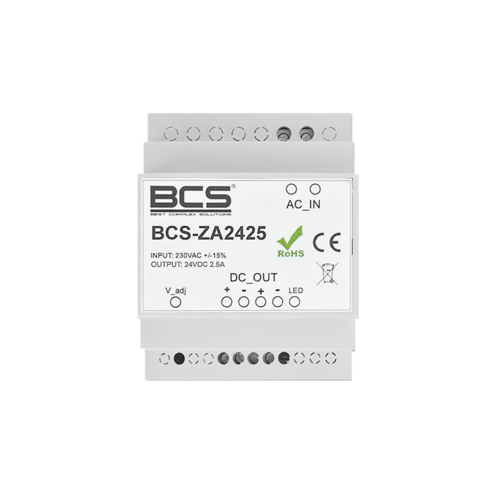Zasilacz do systemu wideodomofonowego BCS-ZA2425