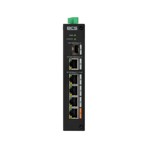 5 portowy niezarządzalny switch (PoE) BCS-L-SP0401G-1SFP(2)