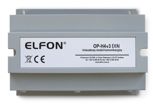 Moduł komunikacyjny OP-H4v4 DIN ELFON
