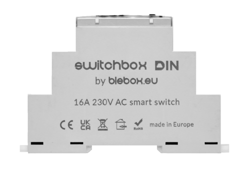 Montaż na szynie SWITCHBOX DIN BleBox