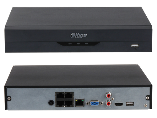 Rejestrator IP Dahua NVR4104HS-P-EI obsługa 4 kamer IP, 4xPOE