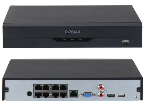 Rejestrator IP Dahua NVR4108HS-8P-EI obsługa 8 kamer IP, 8xPOE