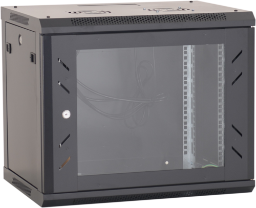 Szafa RACK 9U wisząca do złożenia CMR-P-CAB-09-450 (G) czarna